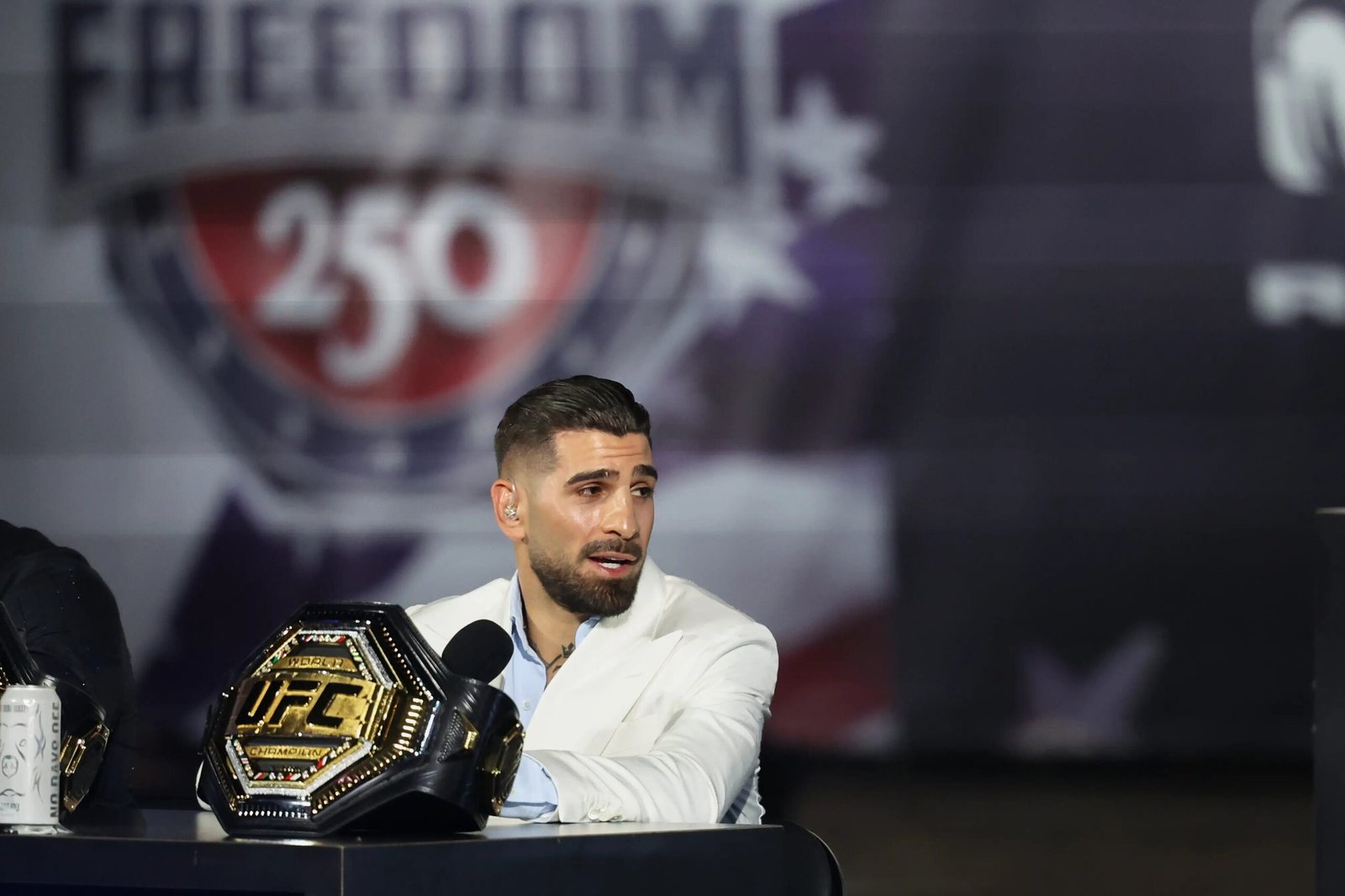 Ilia Topuria at UFC Freedom 250 presser